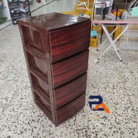 فایل کشویی پلاستیکی قهوه ای مدل طرح چوپ 2