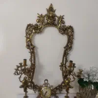 آینه و شمعدان برنز
