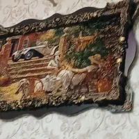 تابلو فرش با قاب چوب خوب