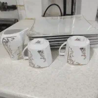 سرویس ۱۸ نفره چینی ۱۰۵ پارچه توس همراه صبحونه خوری