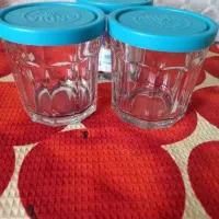 ظرف شیشه ای در دار شکلات خوری جای قاشق چنگال