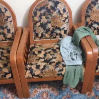 مبل دسته چوبی با چوب نراد