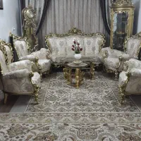 والن پرده و تخته چوبی  ساعت ایستاده چوبی منبت کاری