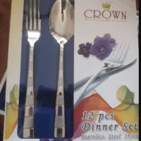 ست قاشق و چنگال crown کاملا نو