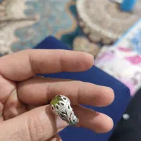 فروش انگشتر نقره با سنگ زبرجد