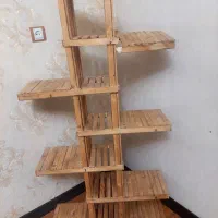 شلف گلدان چوبی