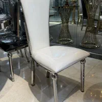 صندلی فلزی آبکاری مدل کمانی/تالار،هتل و رستوران