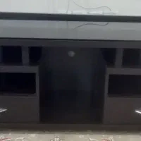 میز تلویزیون MDF با صفحه شیشه ای نشکن