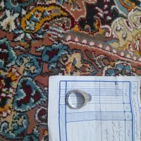 انگشتر نقره  سوسن یمنی سنگ عقیق
