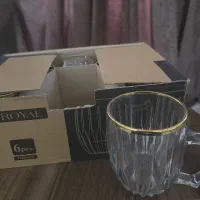 لیوان ایرانی طرح رویال لب طلا