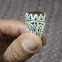 انگشتر نقره یاقوت زرد آفریقایی و الکساندریت