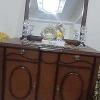 میز کنسول جنس چوب با آینه سالم بدون شکستگی