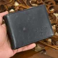 کیف پول جیبی مردانه مشکی،کارکرده و جادار