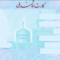 کارت ملی بنام امیرحسین نوشیروانی گمشده
