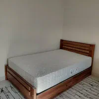 تخت تمام MDF عرض ۱۲۰ شاسی فلز کشو دار