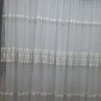 پرده گیپور سفید رنگ بسیار زیبا و شیک