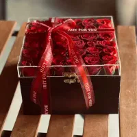 رز جاودان و باکس پلکسی گل رز طبیعی ترندترین باکس