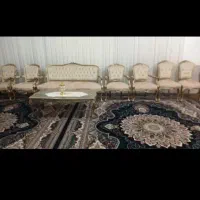 یک دست مبل9نفره یک فرش دست بافت
