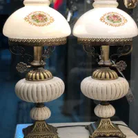 چراغ رو میزی سرامیکی خط دار