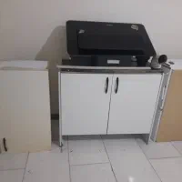 کابینت آشپزخانه  با هود و سینک ظرفشویی