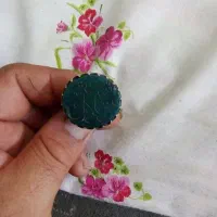 دو عدد رکآب خوب و دست ساز با سنگ قیمتی انگشتر