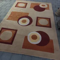 گلیم فرش قهوه‌ای درحدنو