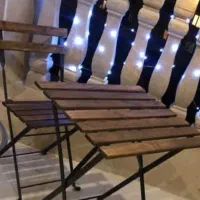 میز و صندلی چوبی تاشو