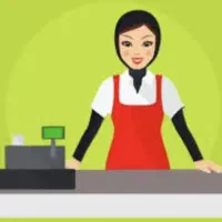 صندوقدار خانم و کارگر ساده جهت فست فود