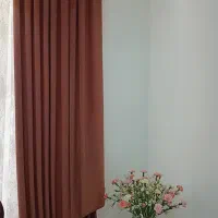 دوعدد والان پرده به رنگ کالباسی