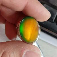 انگشتر عقیق برنجی