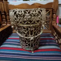 سطل و جا دستمالی برنجی