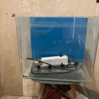 اکواریوم شیشه خم به همراه بخاری فیلتر داخلی