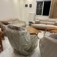 مبل ۸ نفره تخت شو با میز ست ۶ نفره