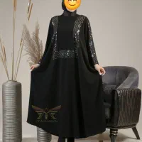 عبای مجلسی پولک دوزی مشکی(نو و بسیار شیک)