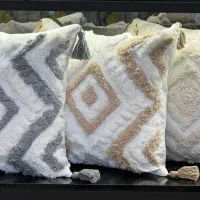 کوسن کتان ترک برجسته پانچ