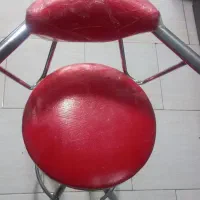 صندلی  اپن استیل پایه بلند فلزی با پشتی