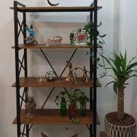 کتابخانه قفسه استند گل استند فلزی (فروشگاه قبادی)