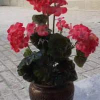 گل مصنوعی با گلدان