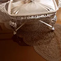 ۴عدد سوفله خوری نقره ای سیلور یونیک