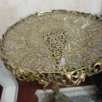 میز تلفن وساعت برنز