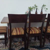 میز صندلی چوبی
