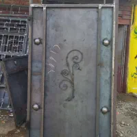 درب حیاط ساده وگلدار