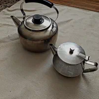 کتری و قوری استیل ، هر دو باهم ، قابل ارسال