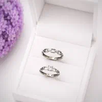 حلقه ست مدل زنجیری عیار ۹۲۵ نقره برف