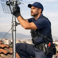 نصب انتن وتنظیم تلویزیون