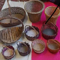 سبد تزیینی جعبه کادو سبد حصیری چوبی