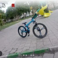 دوچرخه کریستال حرفه ای وارداتی تاشو