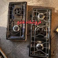 اجاق گاز دو و سه شعله رومیزی لعابی سفید مشکی