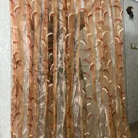 پرده حریر شیشه ای در حد نو