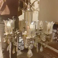 یک عدد لوستر کریستال برنز قدیمی زیر قیمت